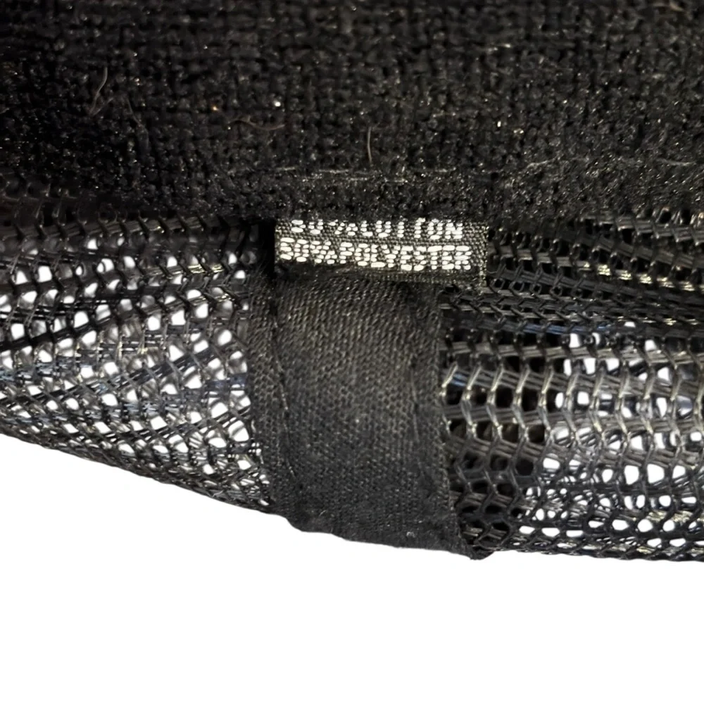 Lauren Moshi Black Smile/Lips Trucker Hat